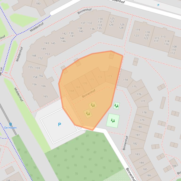 Kaart van postcodegebied 1354KR.