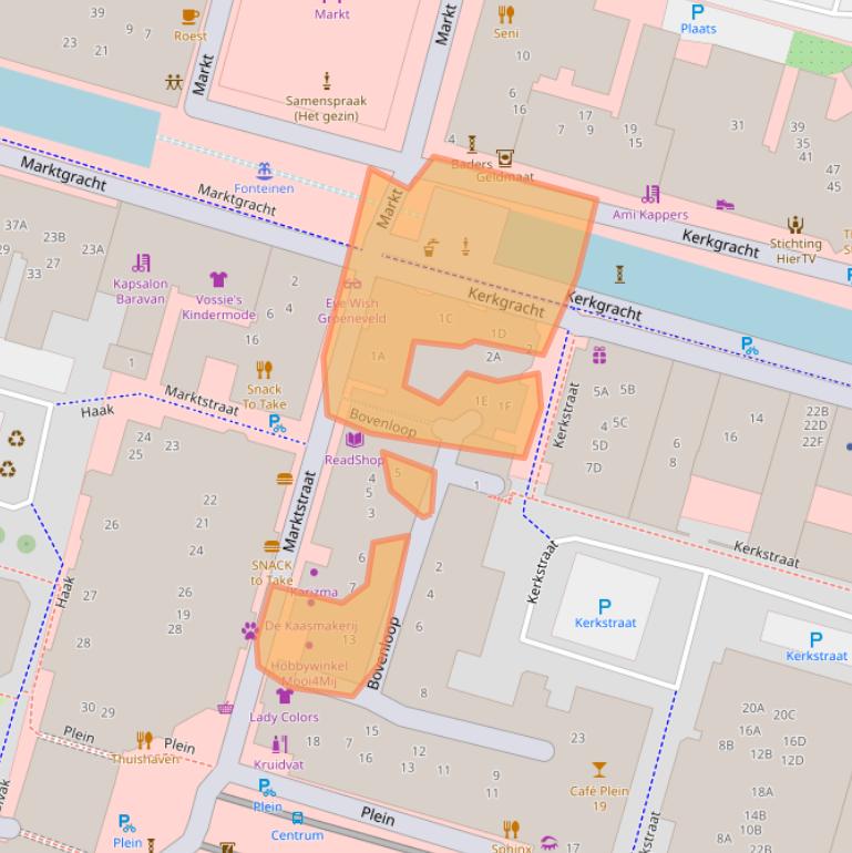 Kaart van postcodegebied 1354LE.