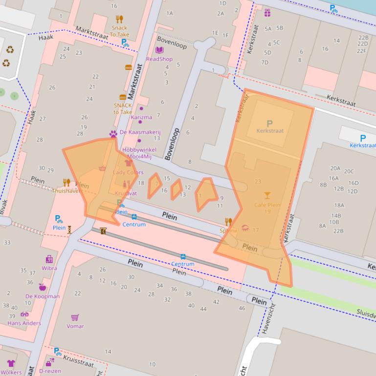 Kaart van postcodegebied 1354LH.