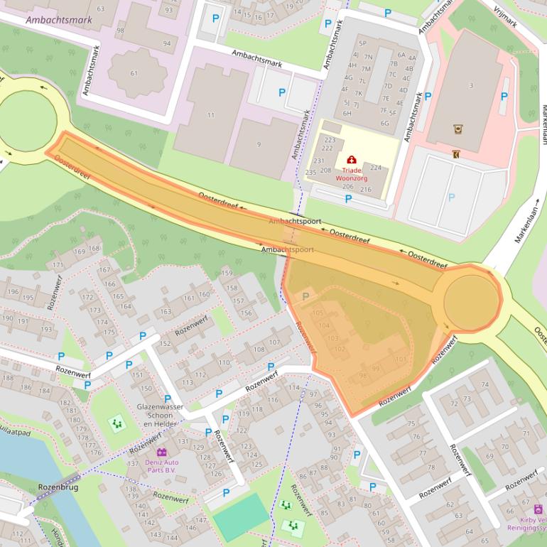 Kaart van postcodegebied 1355AJ.