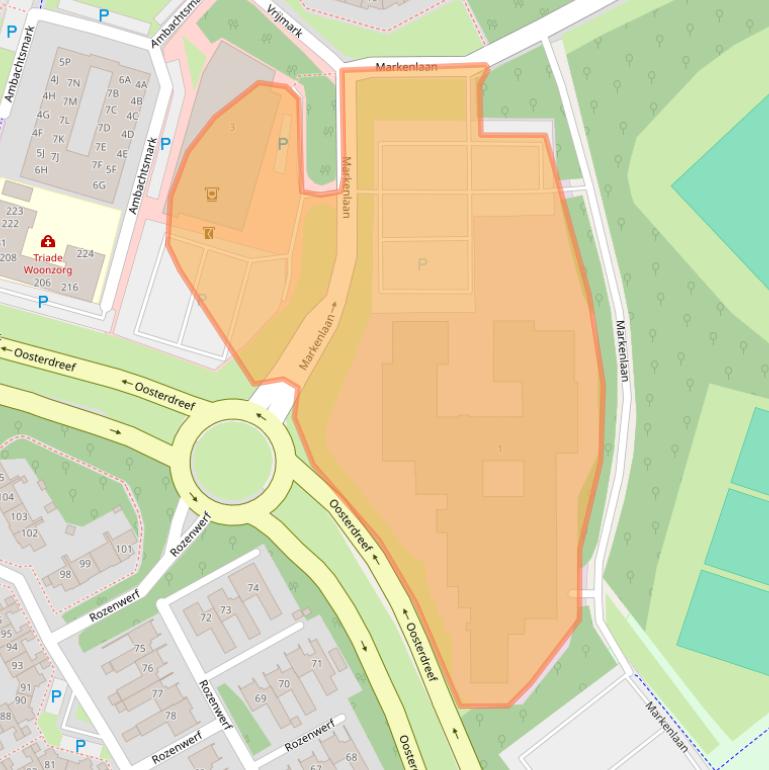 Kaart van postcodegebied 1355BA.