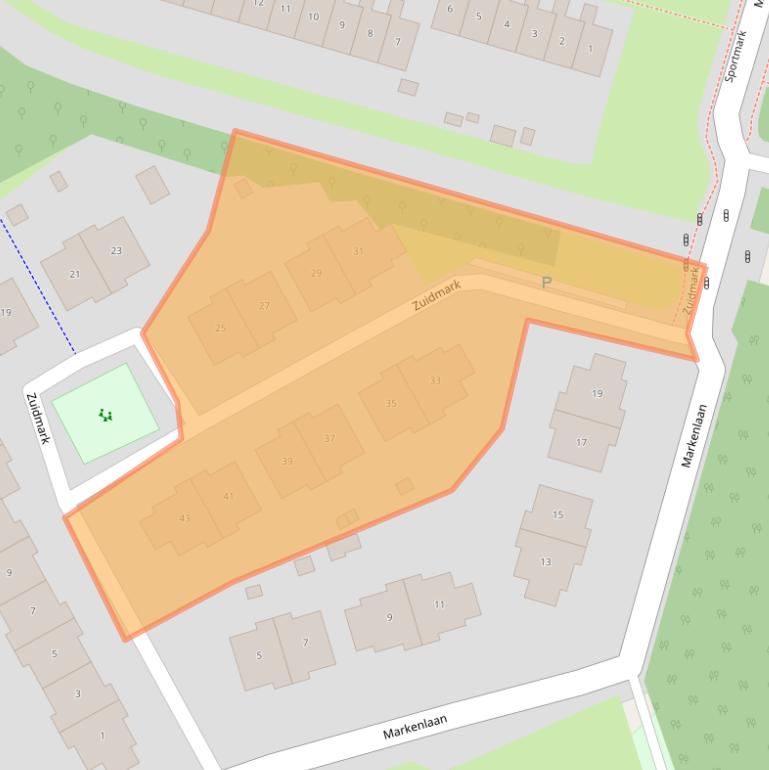 Kaart van postcodegebied 1355CB.