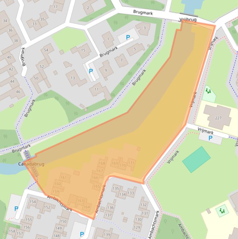 Kaart van postcodegebied 1355EP.