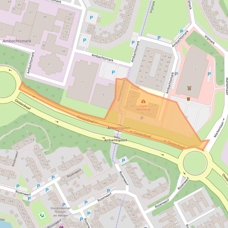 Kaart van postcodegebied 1355ER.