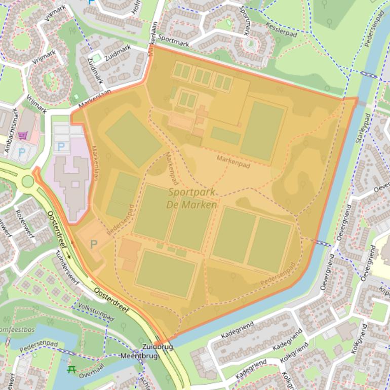 Kaart van postcodegebied 1355ES.