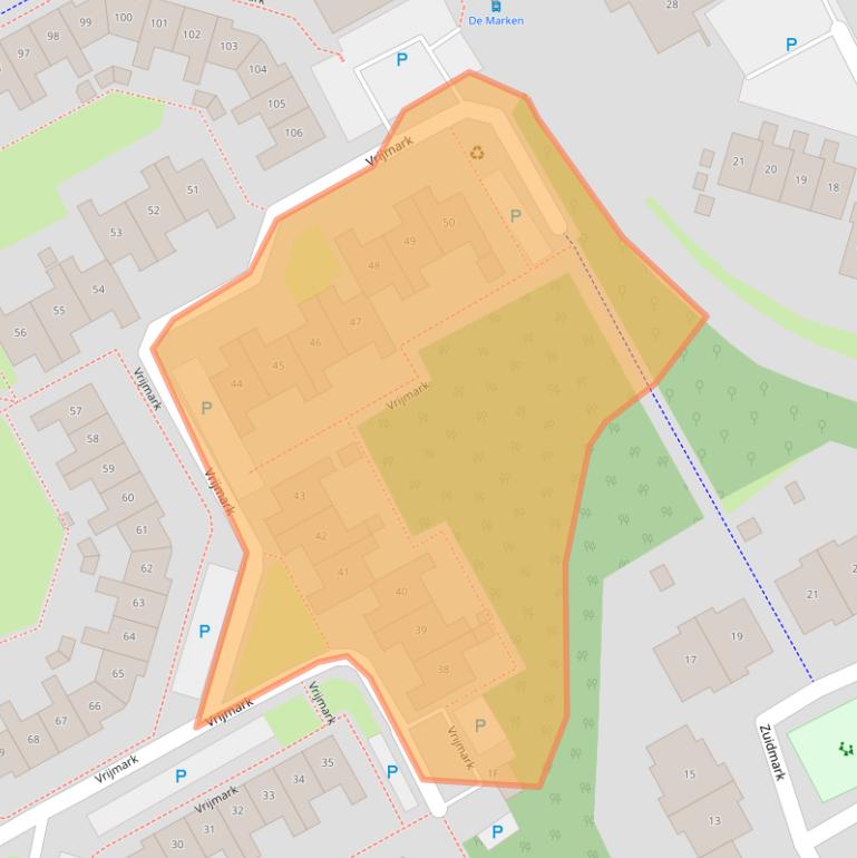 Kaart van postcodegebied 1355GD.