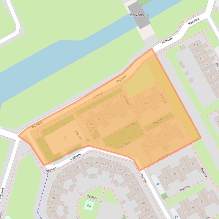 Kaart van postcodegebied 1355GL.