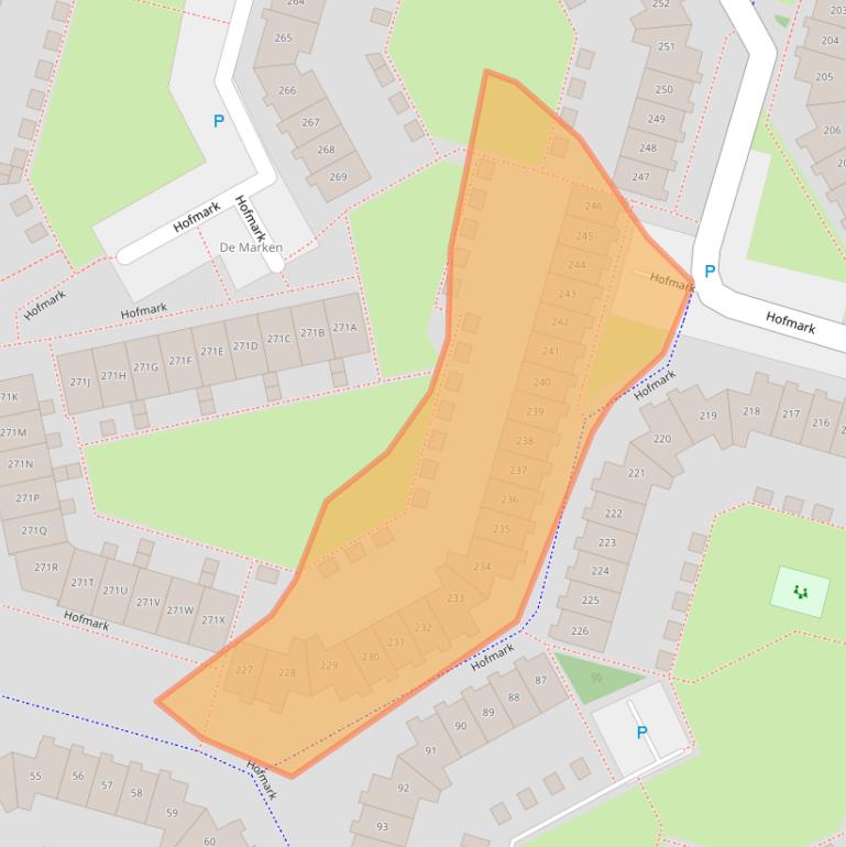 Kaart van postcodegebied 1355HT.