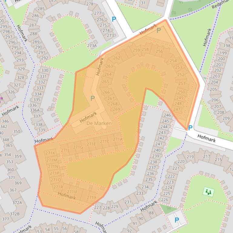 Kaart van postcodegebied 1355HV.