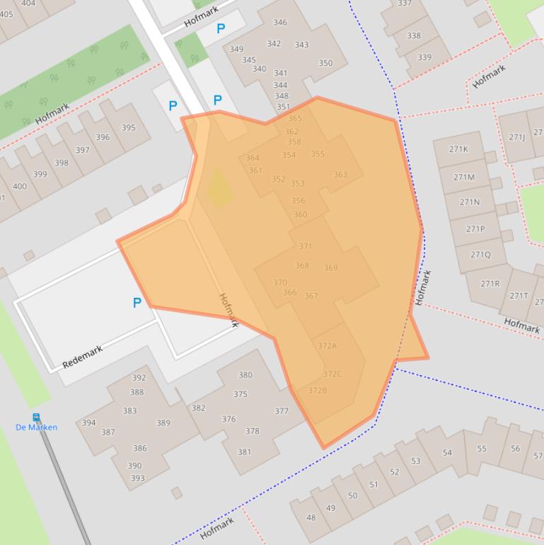 Kaart van postcodegebied 1355JG.