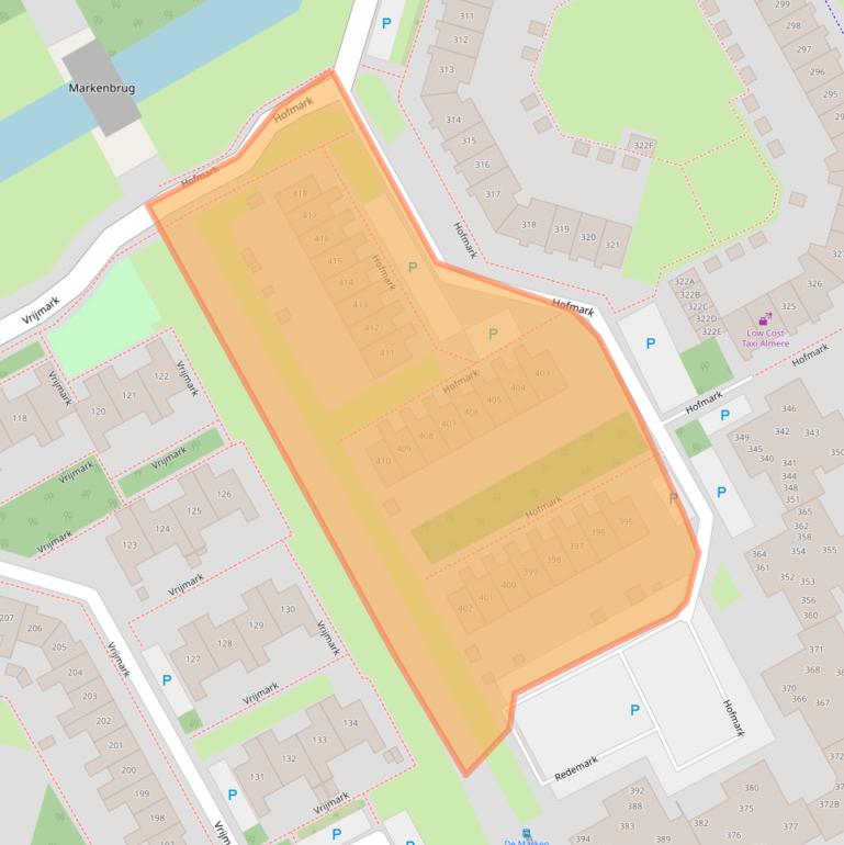 Kaart van postcodegebied 1355JJ.