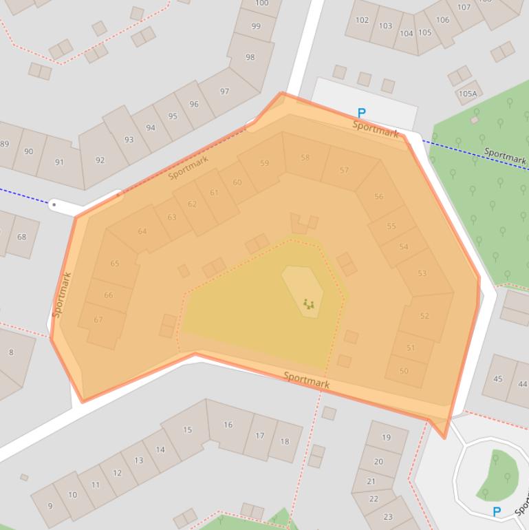 Kaart van postcodegebied 1355KD.