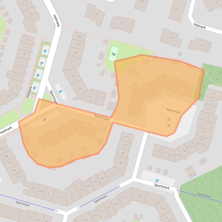 Kaart van postcodegebied 1355KJ.