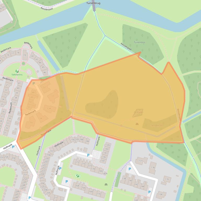 Kaart van postcodegebied 1355LE.