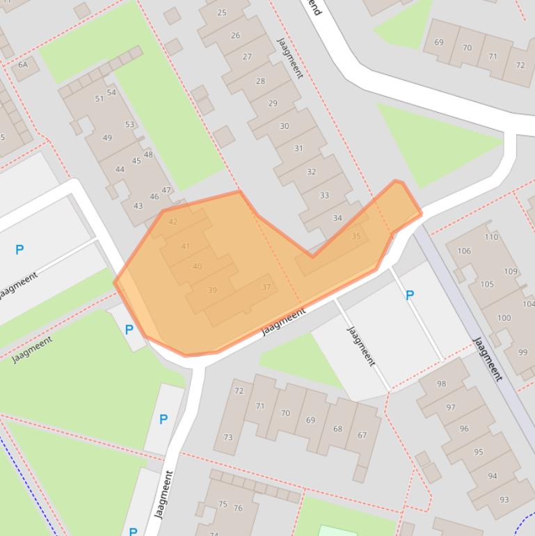 Kaart van postcodegebied 1356AD.