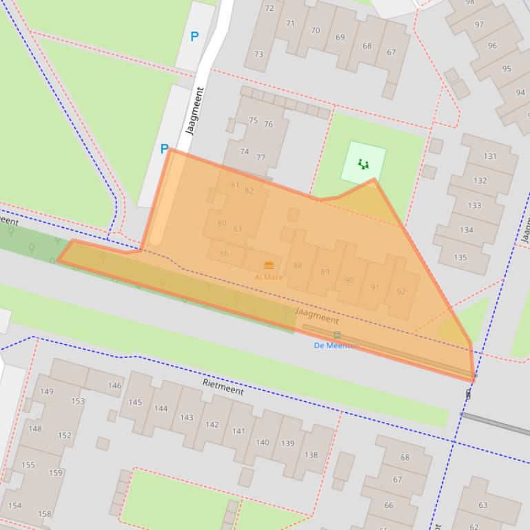 Kaart van postcodegebied 1356AJ.