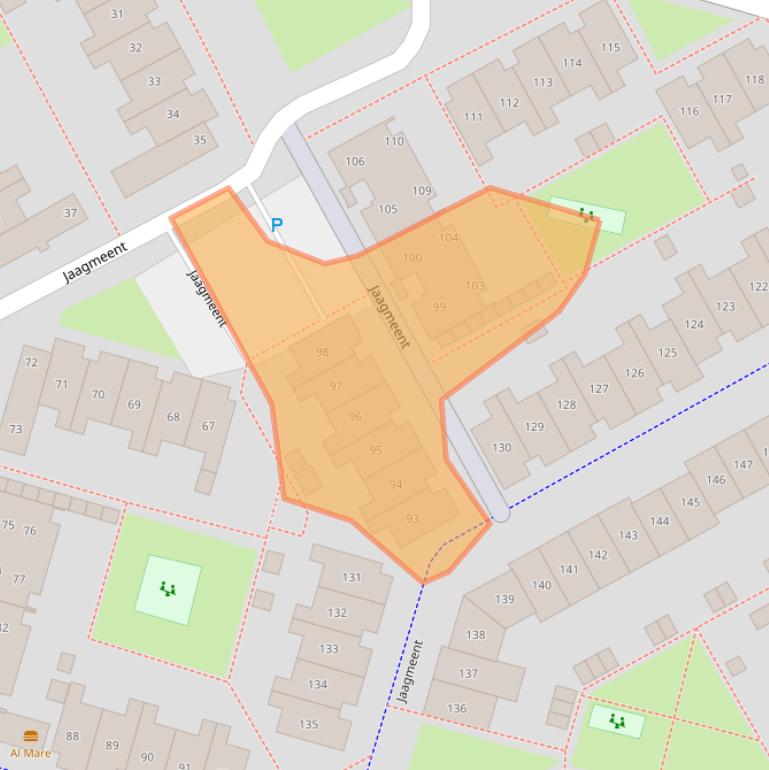 Kaart van postcodegebied 1356AK.