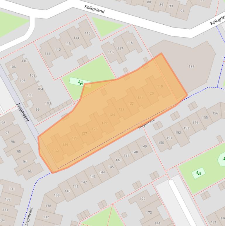 Kaart van postcodegebied 1356AM.