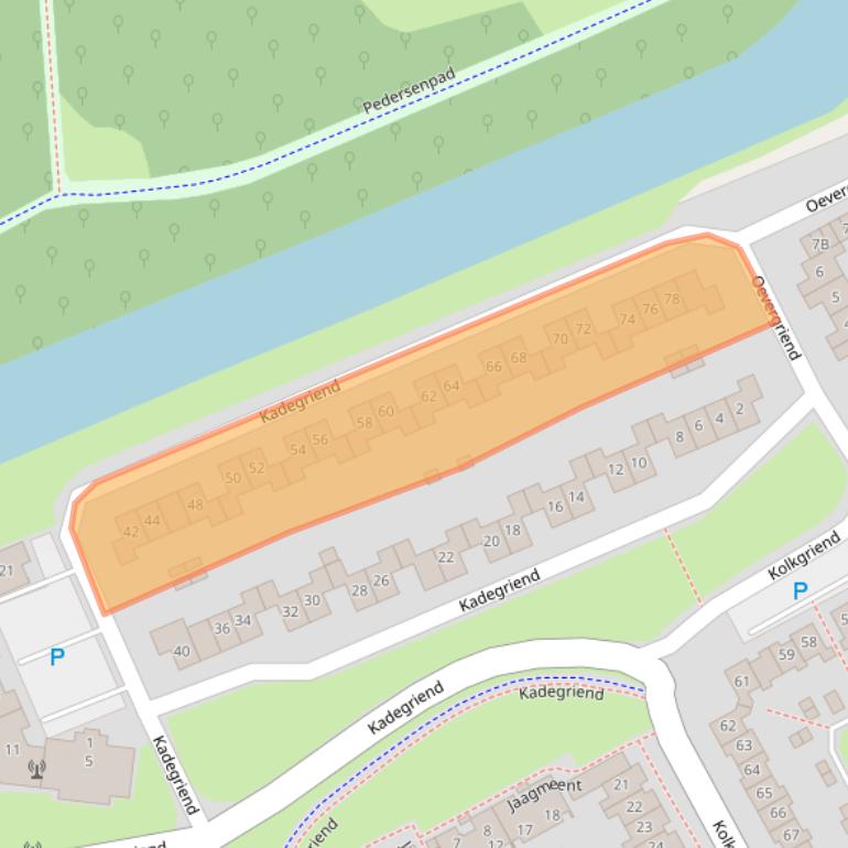 Kaart van postcodegebied 1356CE.