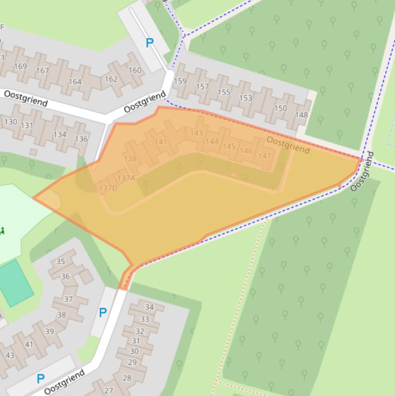 Kaart van postcodegebied 1356HL.