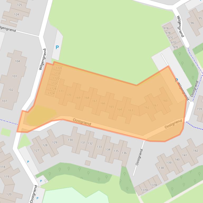 Kaart van postcodegebied 1356HN.