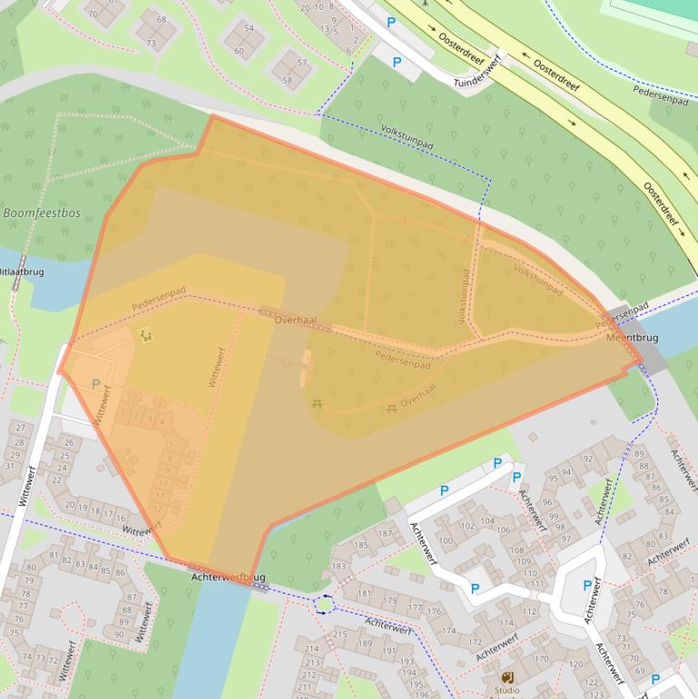 Kaart van postcodegebied 1357AA.