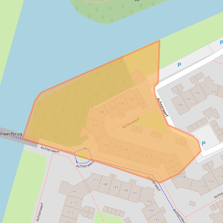 Kaart van postcodegebied 1357BW.