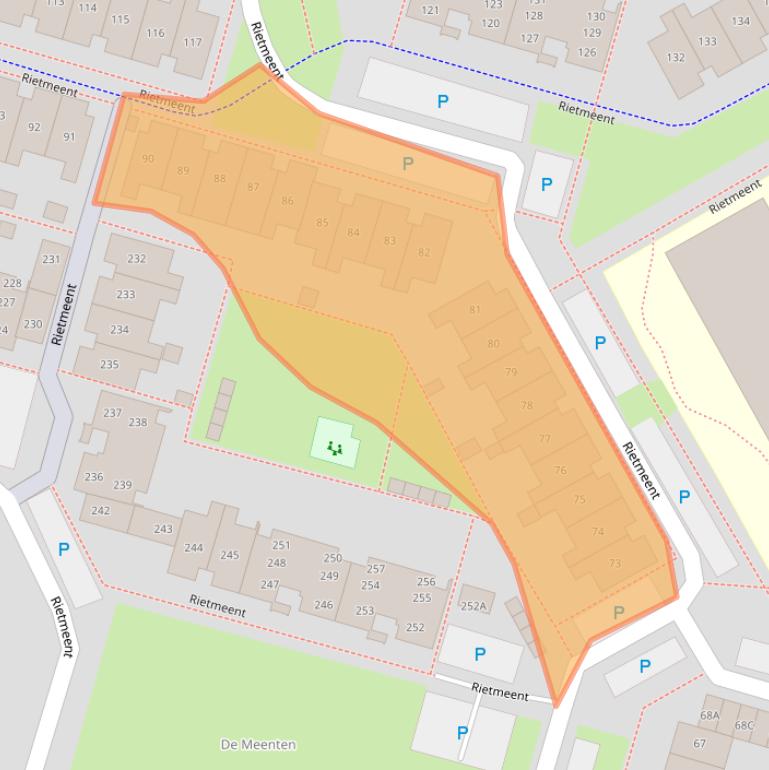 Kaart van postcodegebied 1357CJ.
