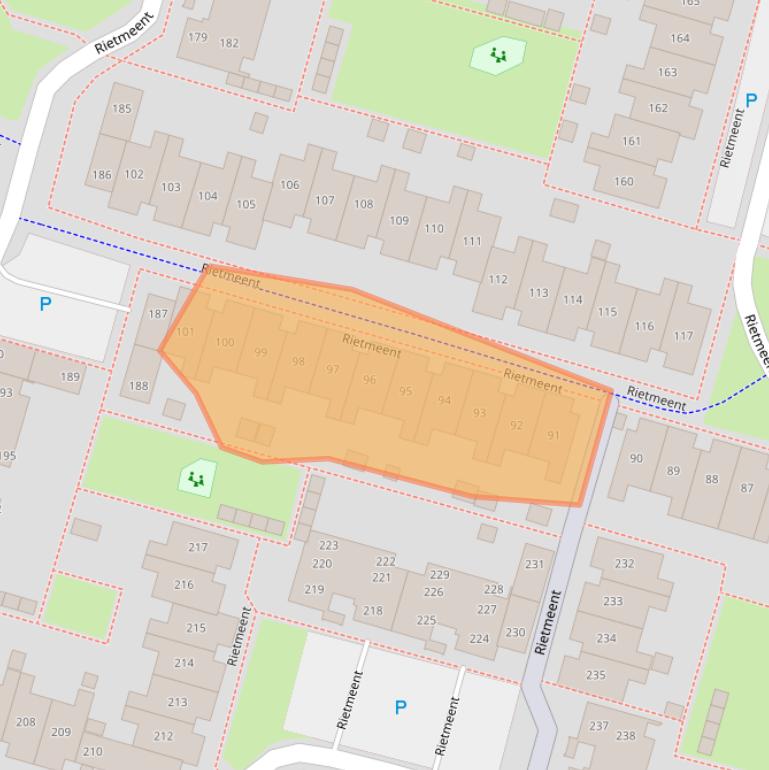 Kaart van postcodegebied 1357CK.