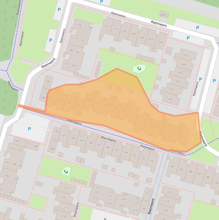 Kaart van postcodegebied 1357CL.