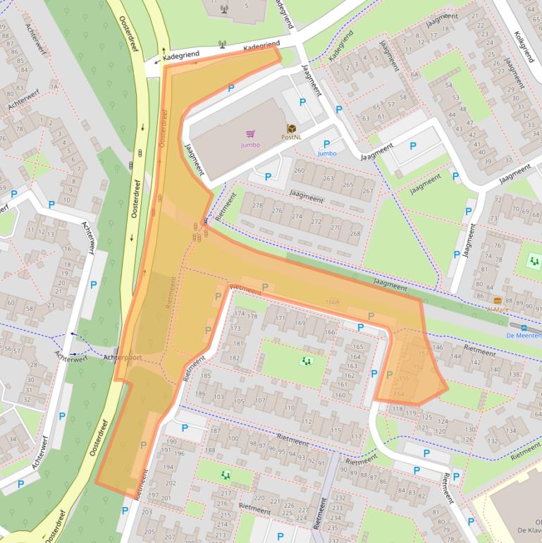 Kaart van postcodegebied 1357CP.