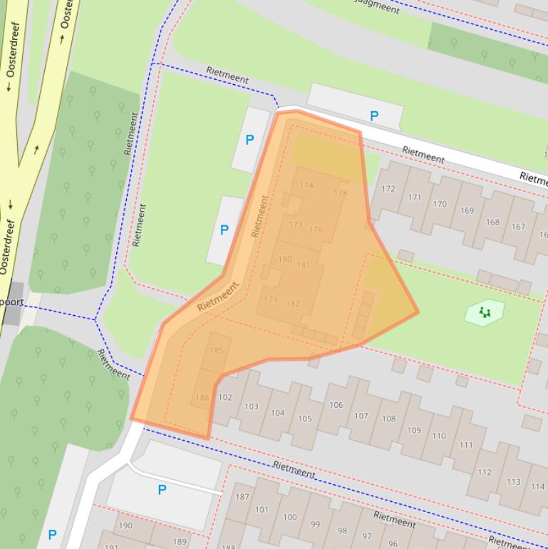 Kaart van postcodegebied 1357CS.