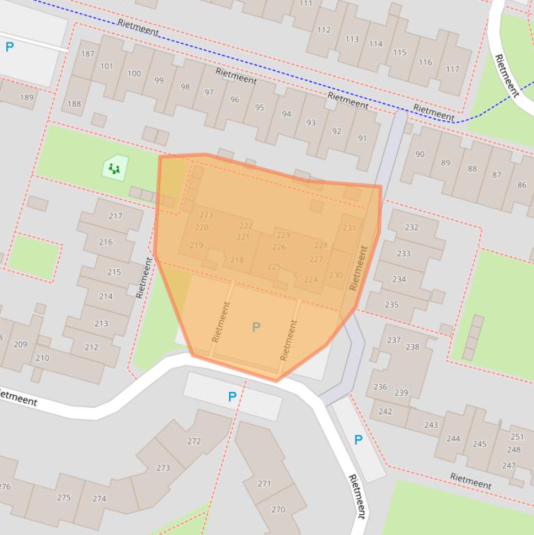 Kaart van postcodegebied 1357CW.