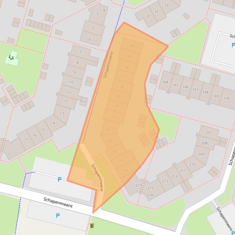 Kaart van postcodegebied 1357GB.