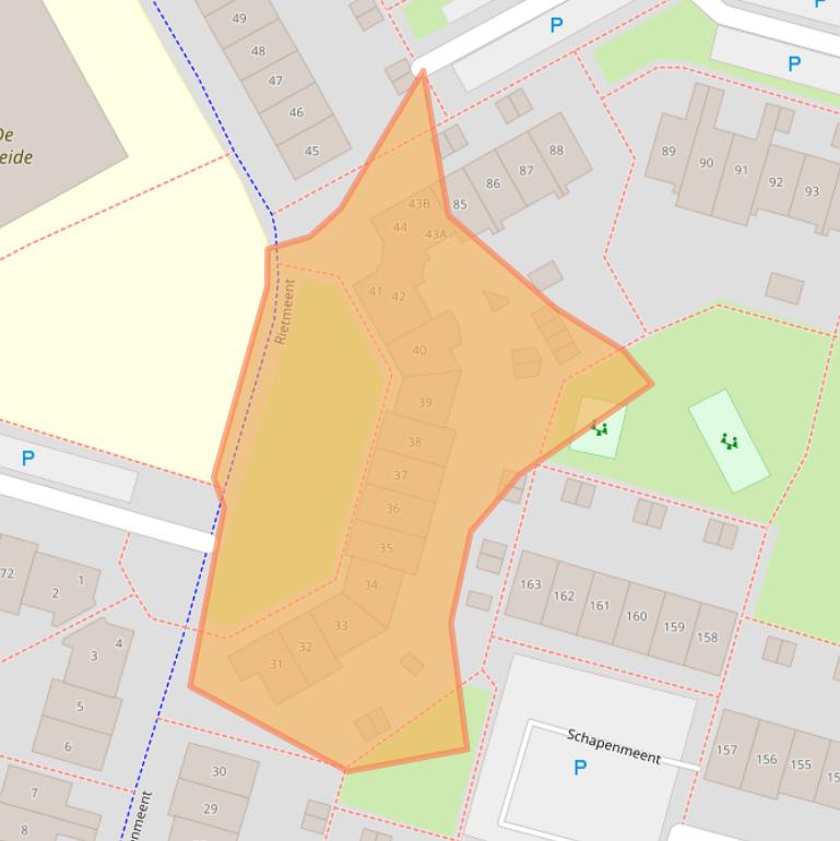 Kaart van postcodegebied 1357GC.