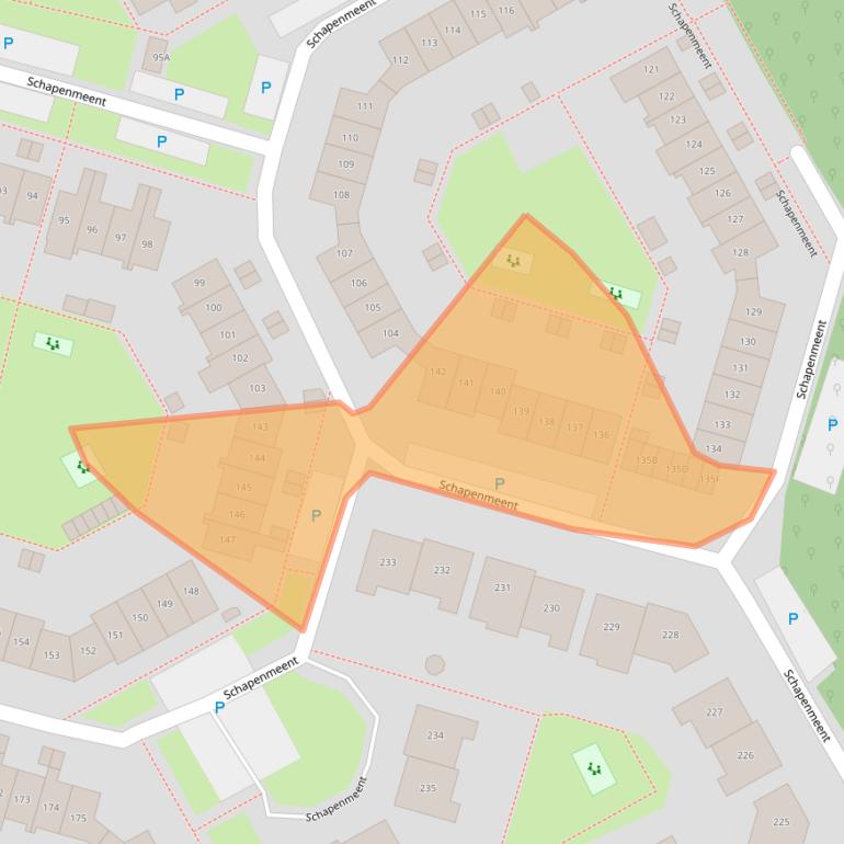 Kaart van postcodegebied 1357GM.