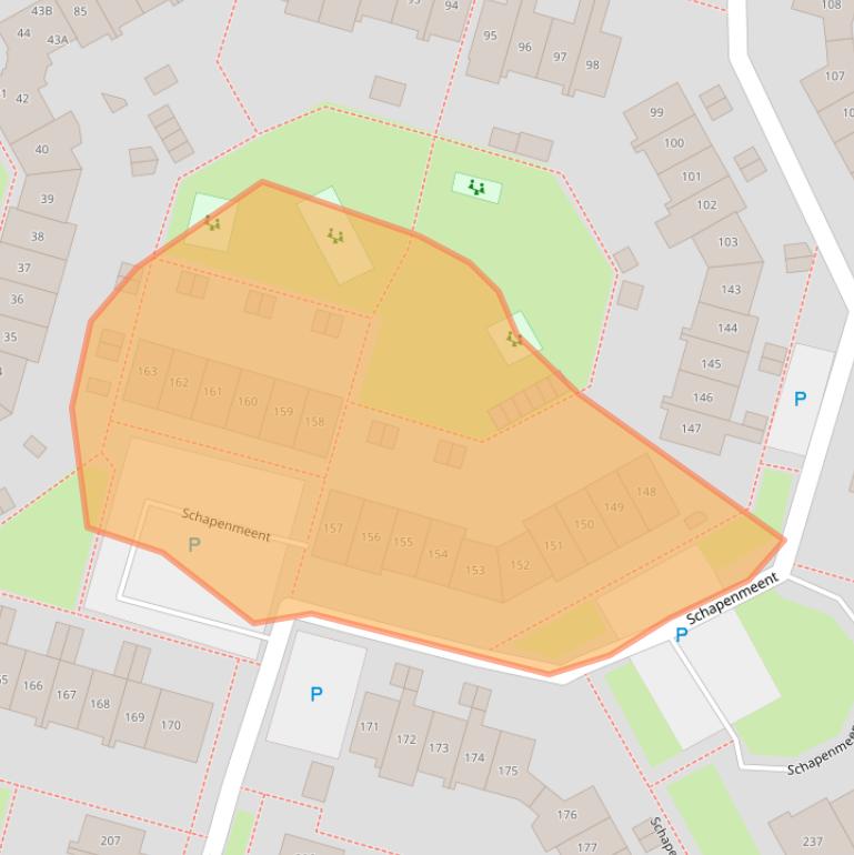 Kaart van postcodegebied 1357GN.
