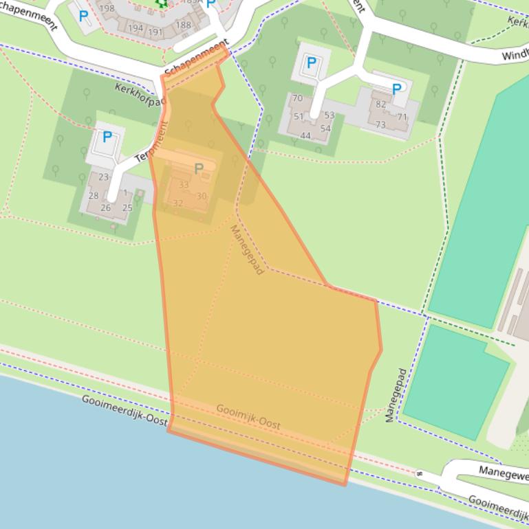 Kaart van postcodegebied 1357HB.