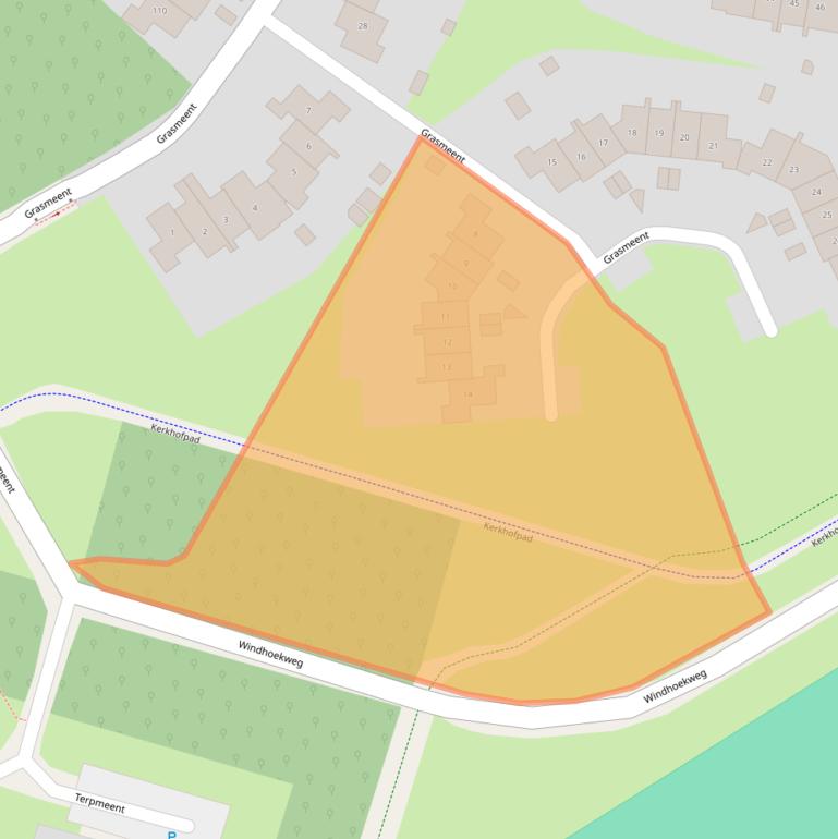 Kaart van postcodegebied 1357JB.