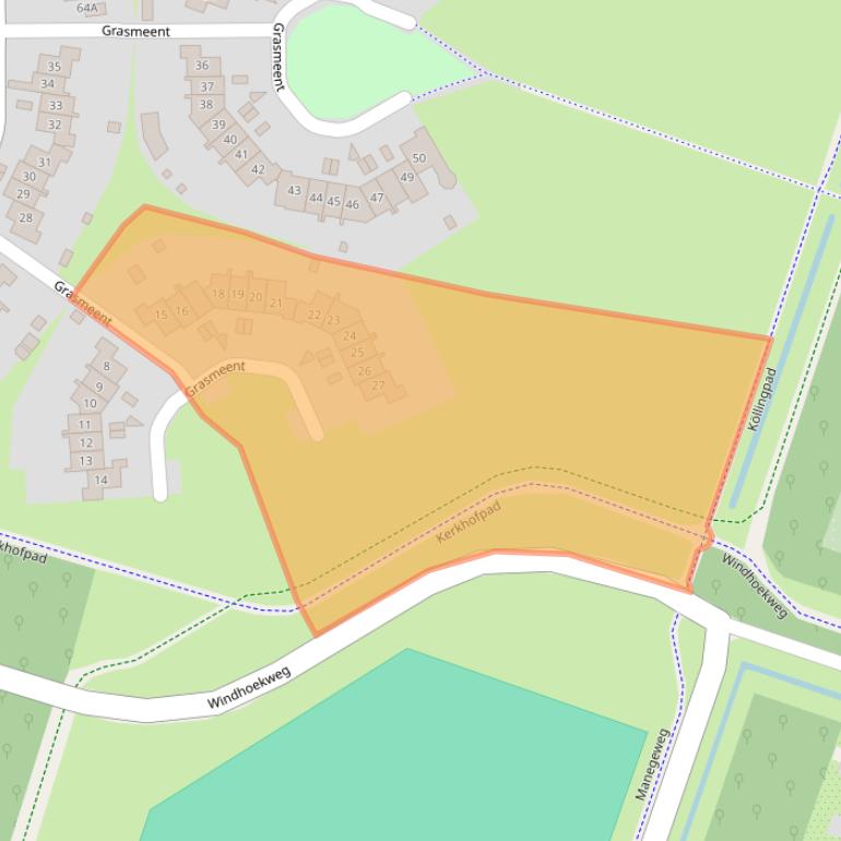 Kaart van postcodegebied 1357JC.