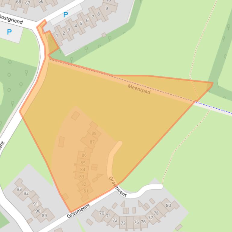 Kaart van postcodegebied 1357JK.