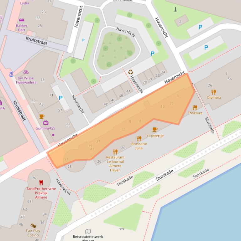 Kaart van postcodegebied 1357NG.