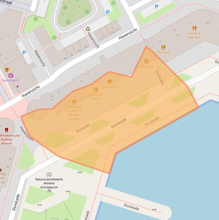 Kaart van postcodegebied 1357NX.