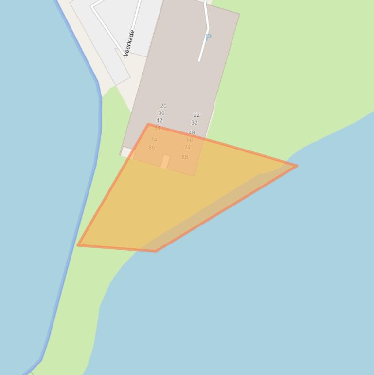 Kaart van postcodegebied 1357PN.