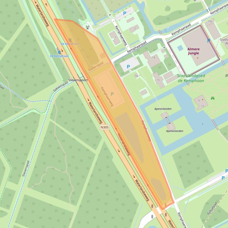 Kaart van postcodegebied 1358AA.