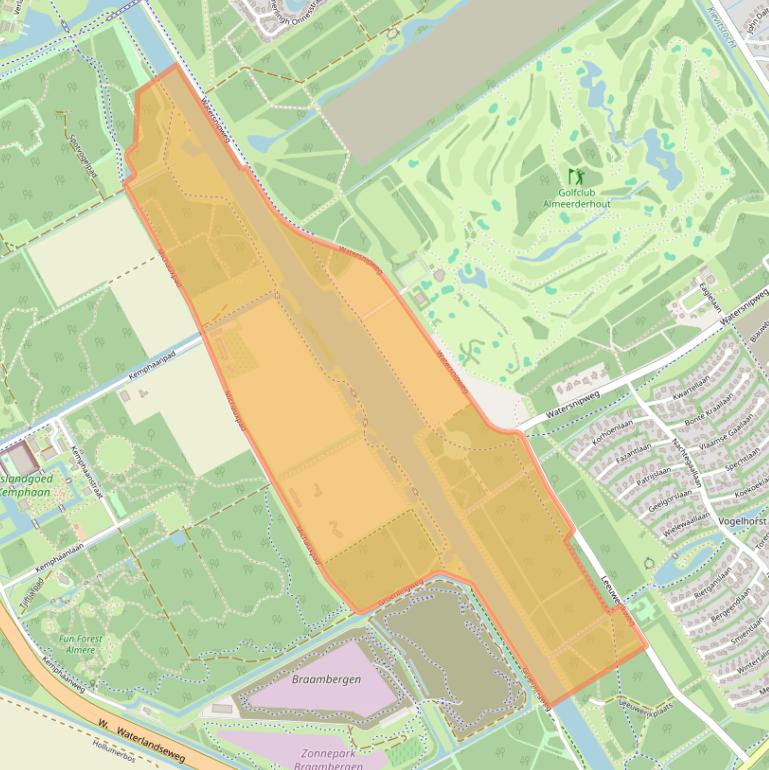Kaart van postcodegebied 1358AE.