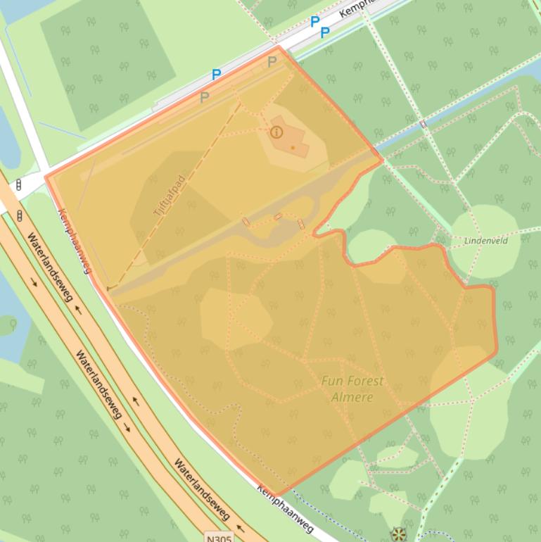 Kaart van postcodegebied 1358AG.