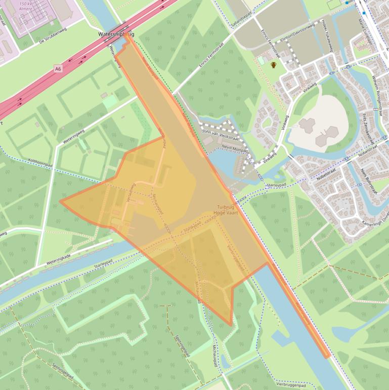 Kaart van postcodegebied 1358AJ.