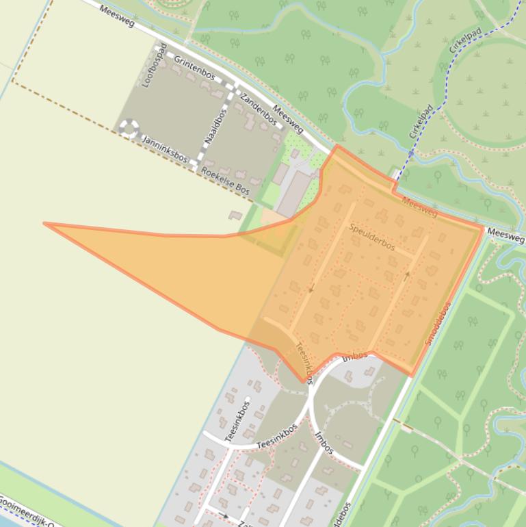 Kaart van postcodegebied 1358BB.