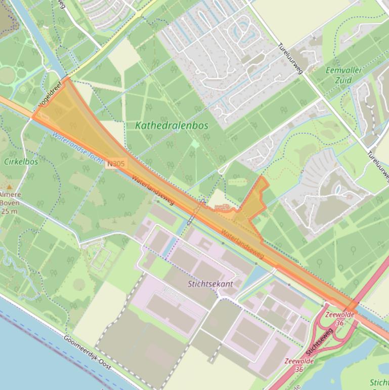 Kaart van postcodegebied 1358BJ.